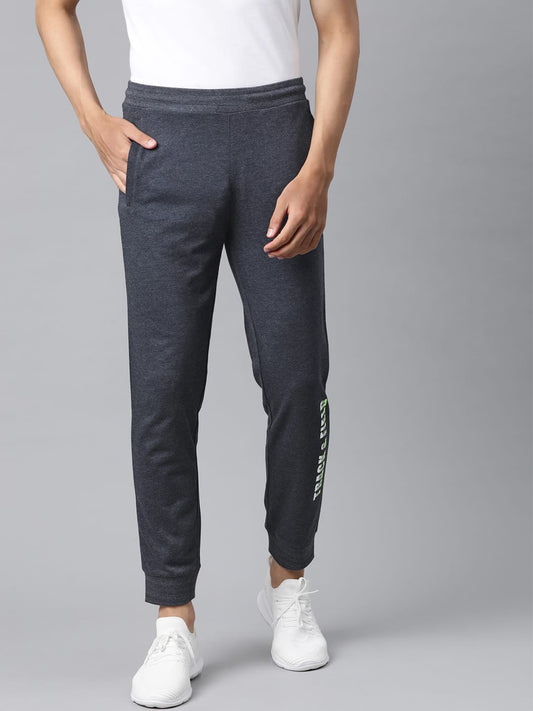 Alcis Men Navy Blue Solid Track Pants