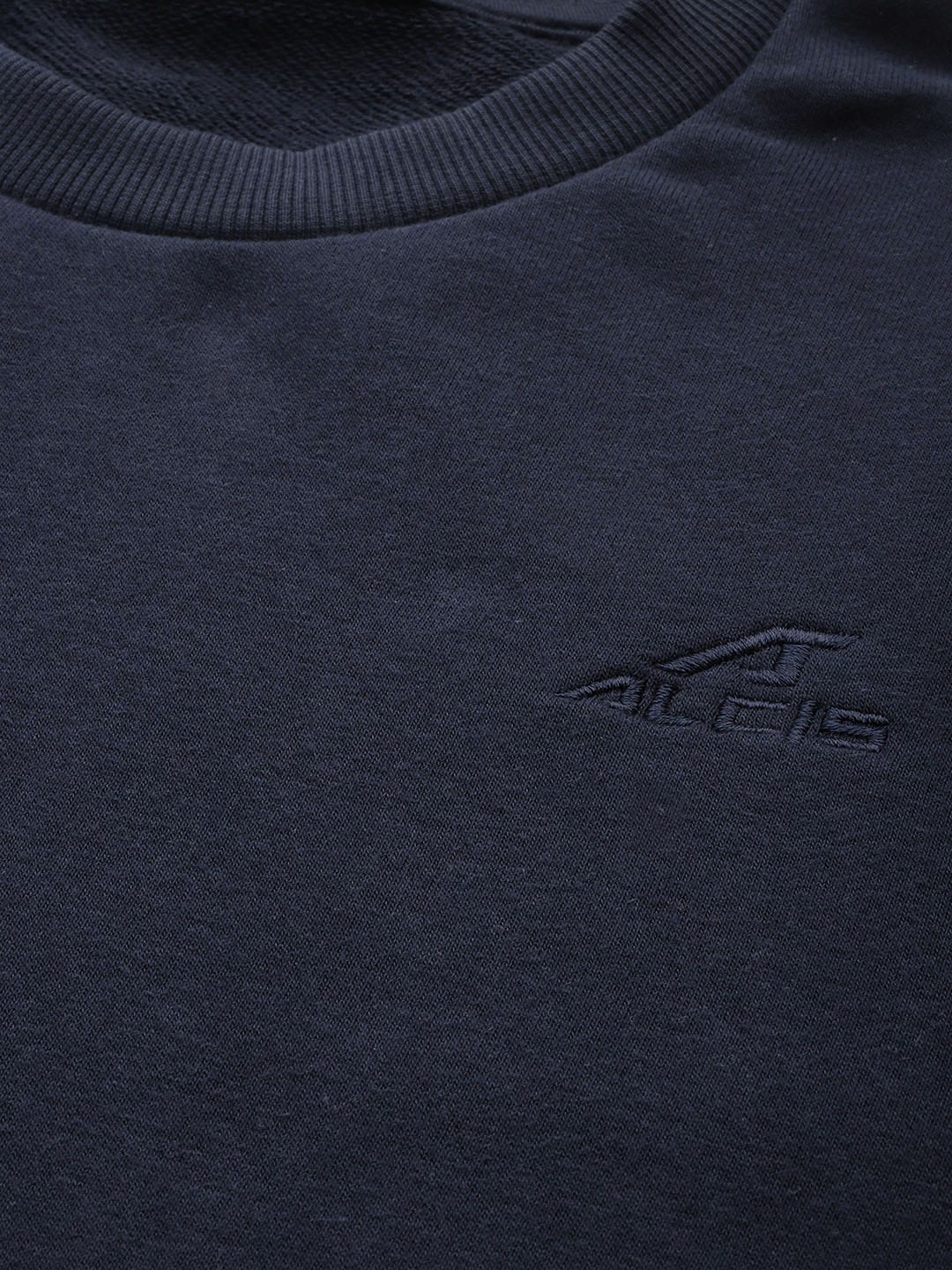 Alcis Men Solid Navy Blue Sweatshirts