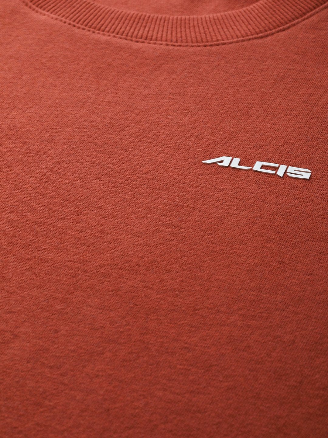 Alcis Men Solid Rust Sweatshirts
