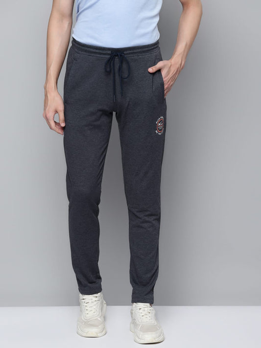 Alcis Men Navy Blue Solid Track Pants