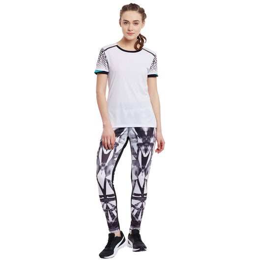 Women White Printed Track Pant