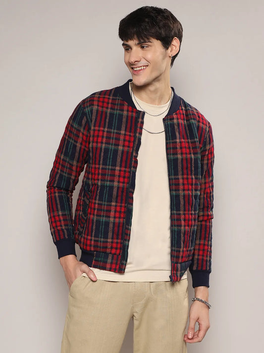 Tartan Plaid Bomber Jacket