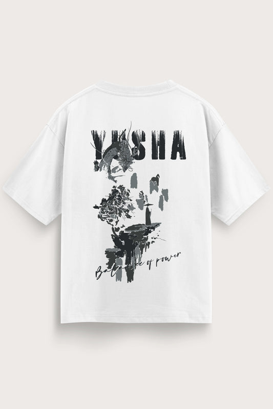 Men's White Yusha Oversized T-Shirt