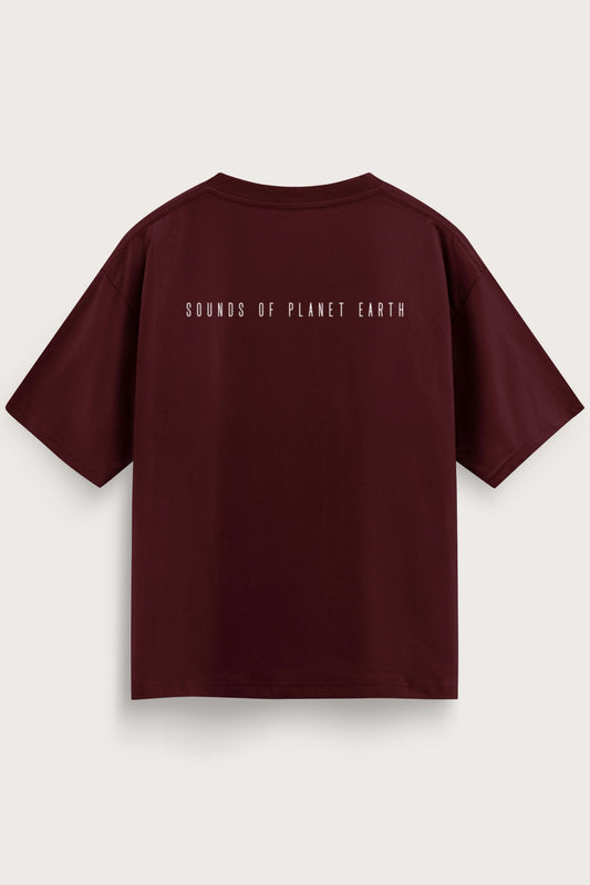 Men oversized wine tshirt SOPE back