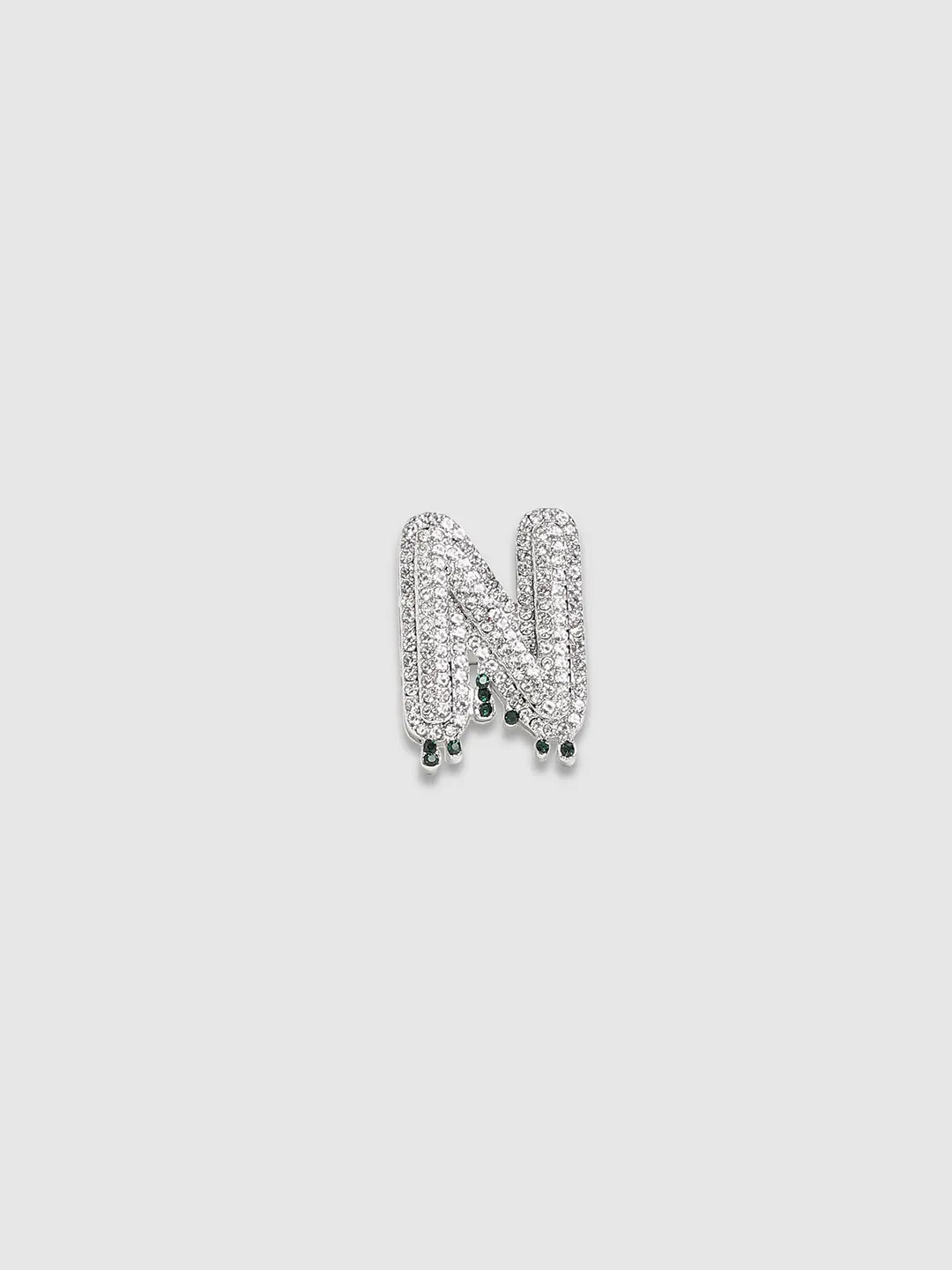 Bling N Alphabet Ring - Silver