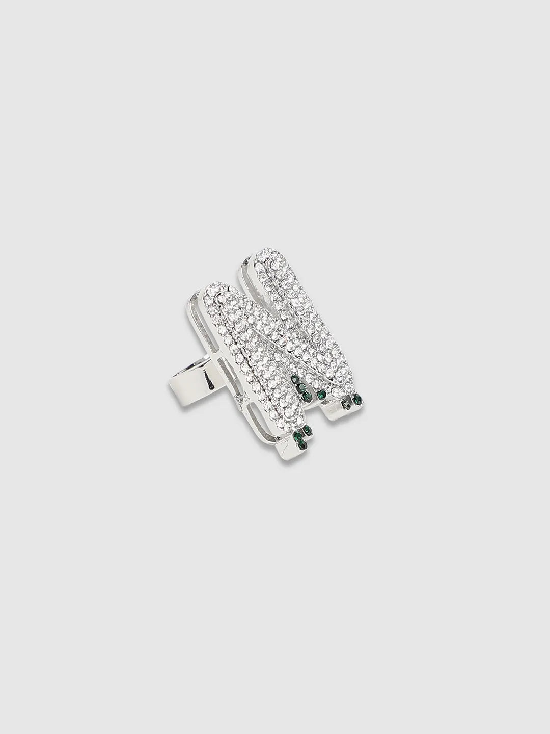 Bling N Alphabet Ring - Silver