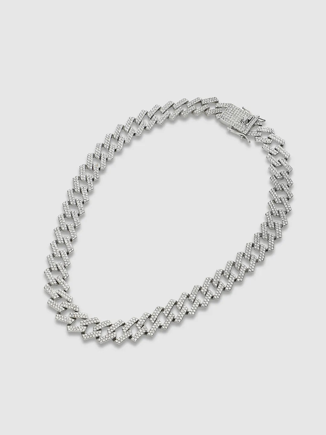 Embellished Criss-Cross Chain - Silver
