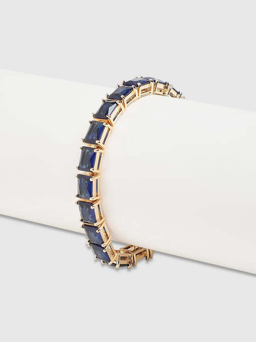 Mens-Geometric-Stone-Tennis-Bracelet-Sapphire-Blue