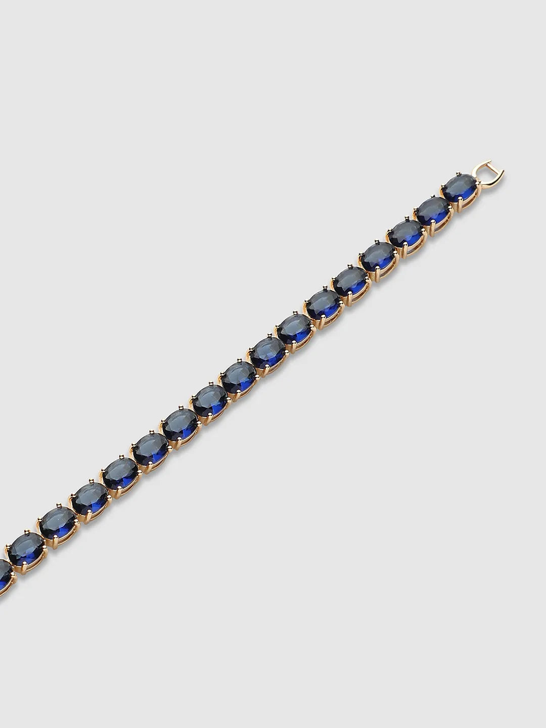 Oval Stone Tennis Bracelet - Sapphire Blue