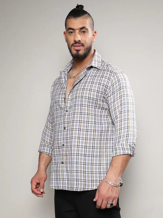 Multicolour Checkered Casual Shirt