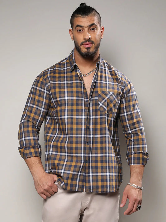 Multicolour Checkered Casual Shirt