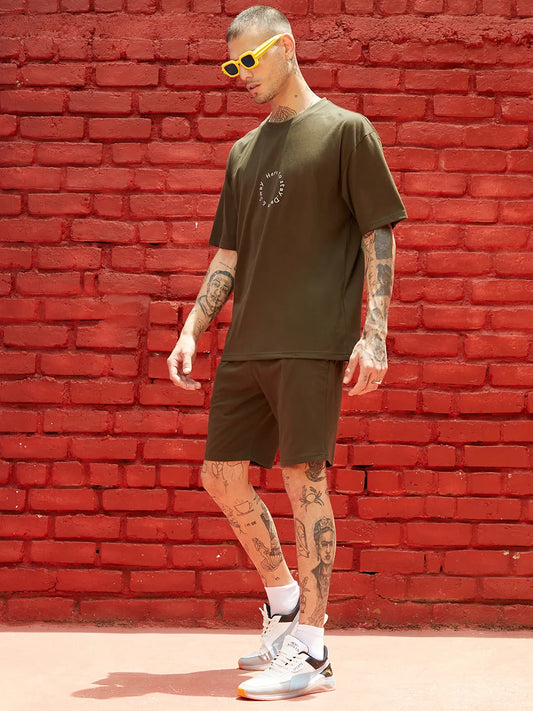 Oversized Forest Green Earth Dance Co-Ord Set