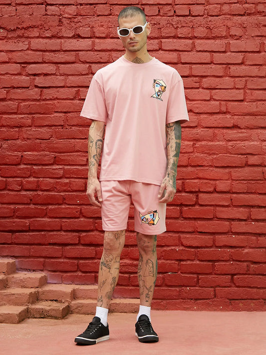 Oversized Pink Beret Man Co-Ord Set