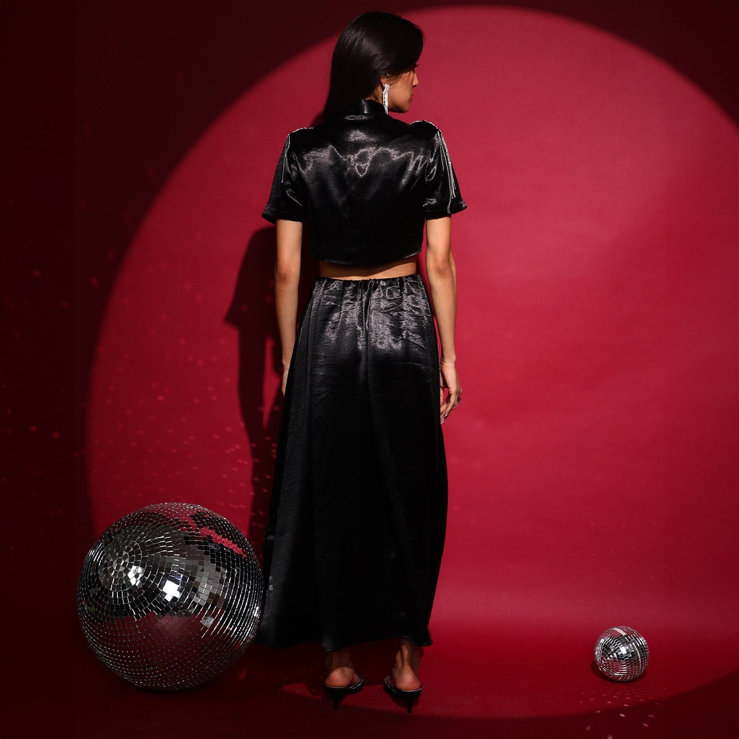 Embellished Satin Co-Ord Set