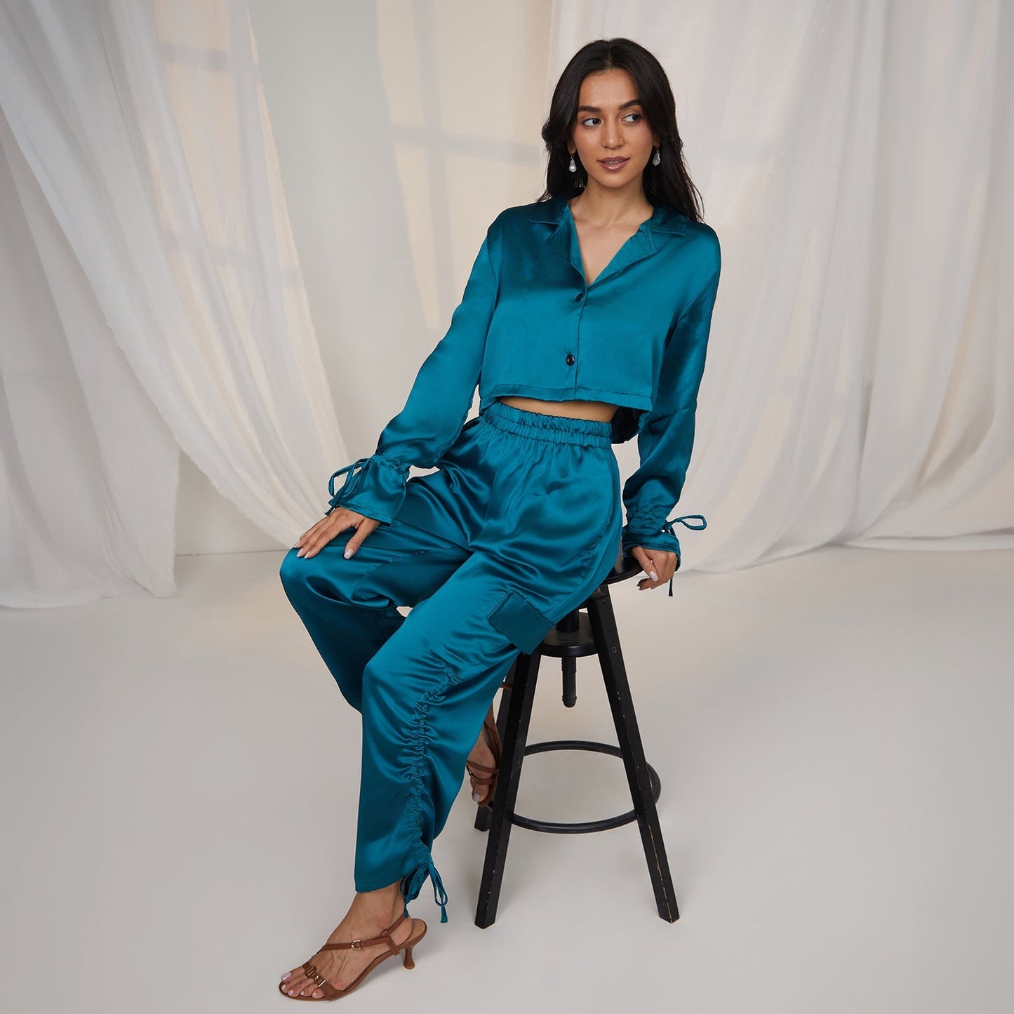 Drawstring Ruched Co-Ord Set