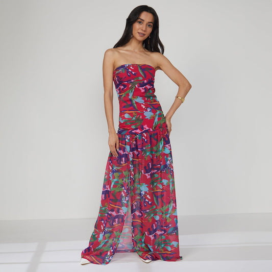 Blurry Bandeau Dress