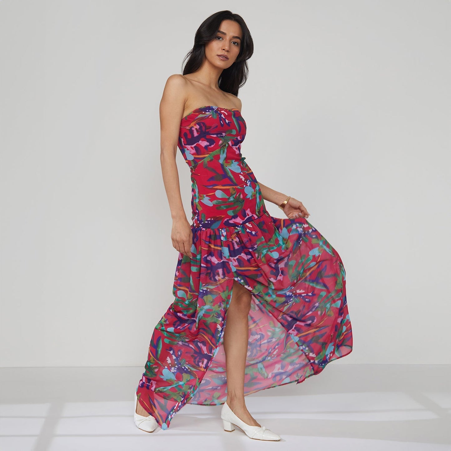Blurry Bandeau Dress
