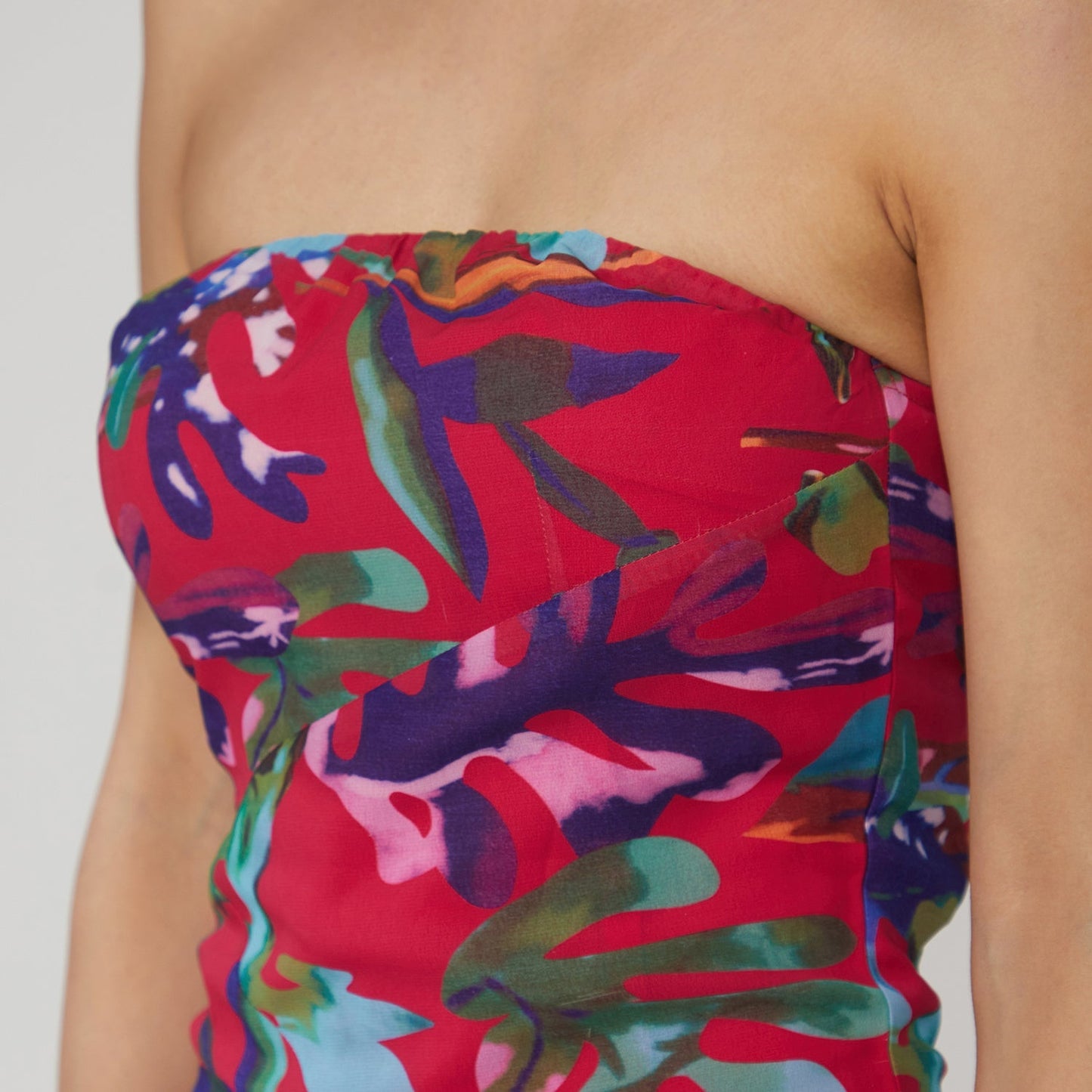 Blurry Bandeau Dress