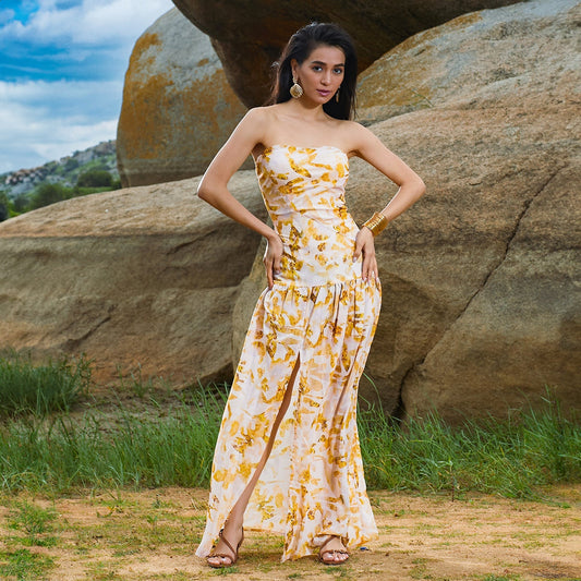 Blurry Bandeau Dress