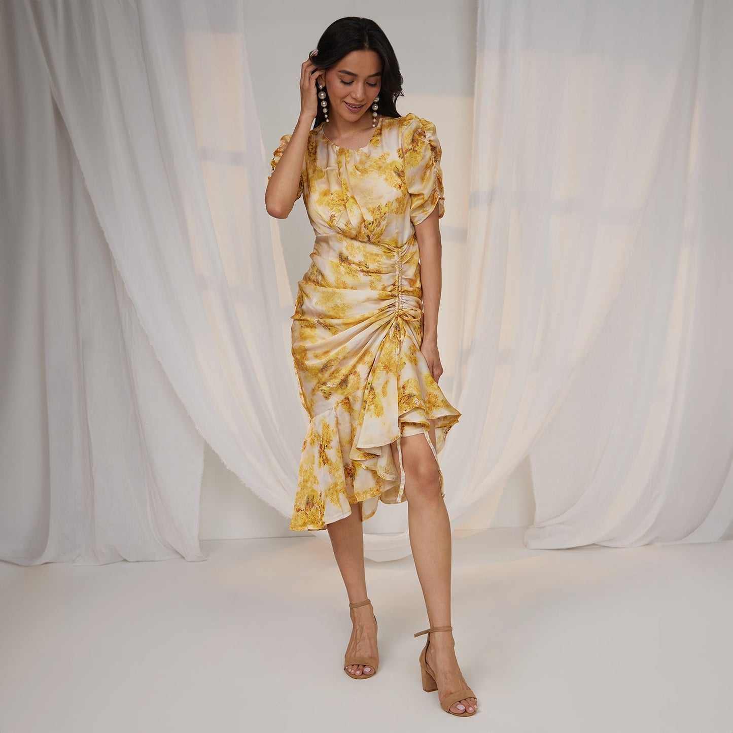 Blurry Draped Dress