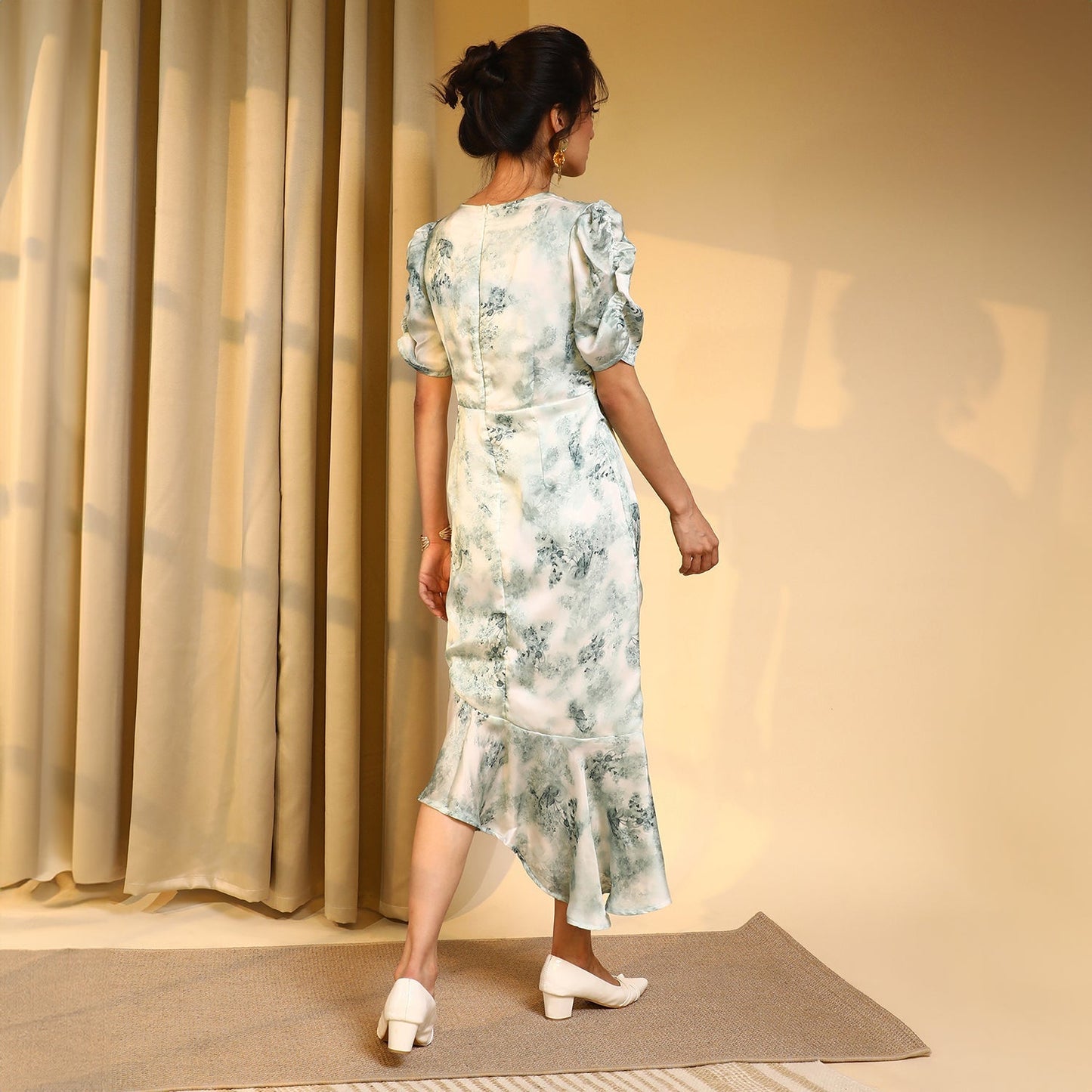 Blurry Draped Dress