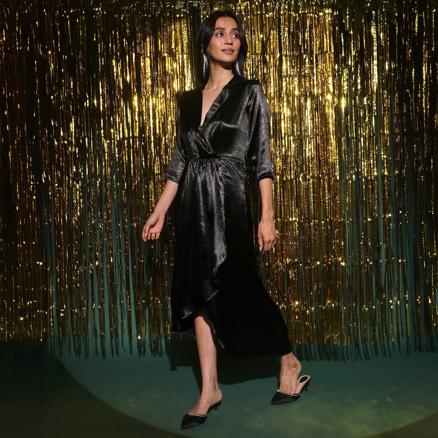 Draped Wrap Dress
