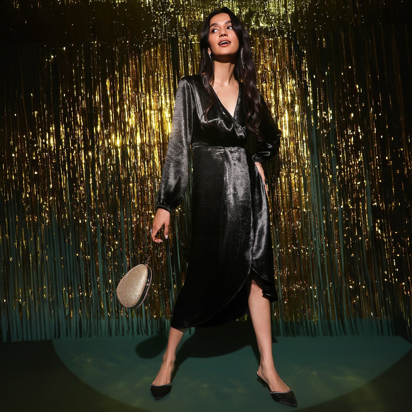 Satin Midi Dress