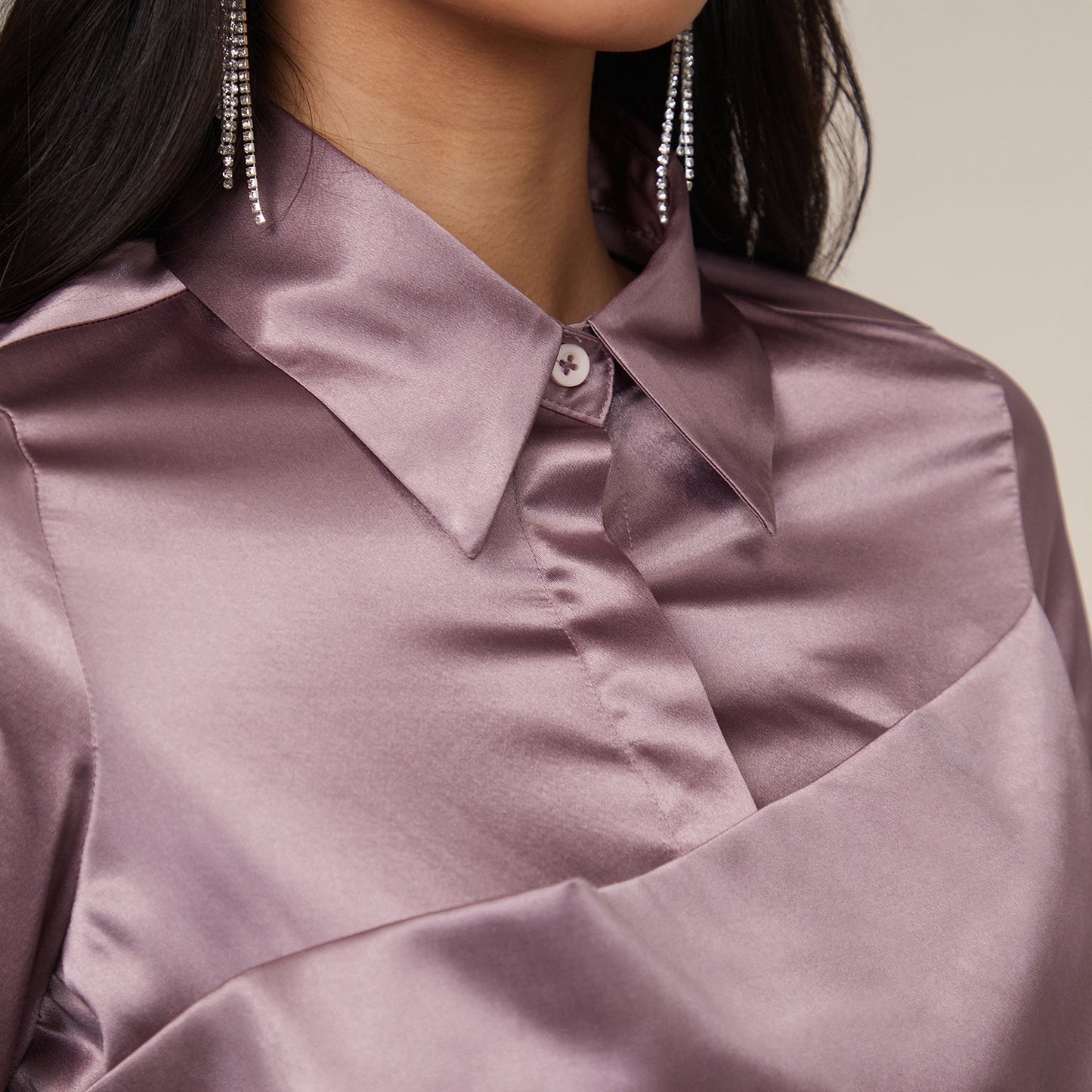 Draped Shirt Dress