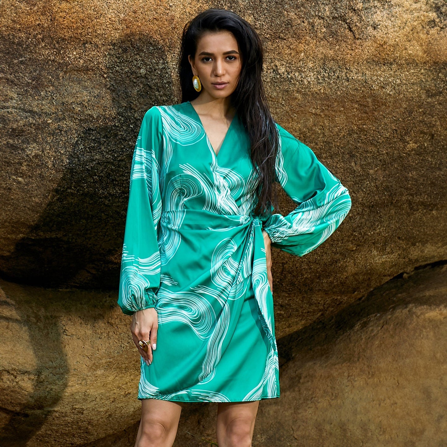 Fluid Wrap Dress