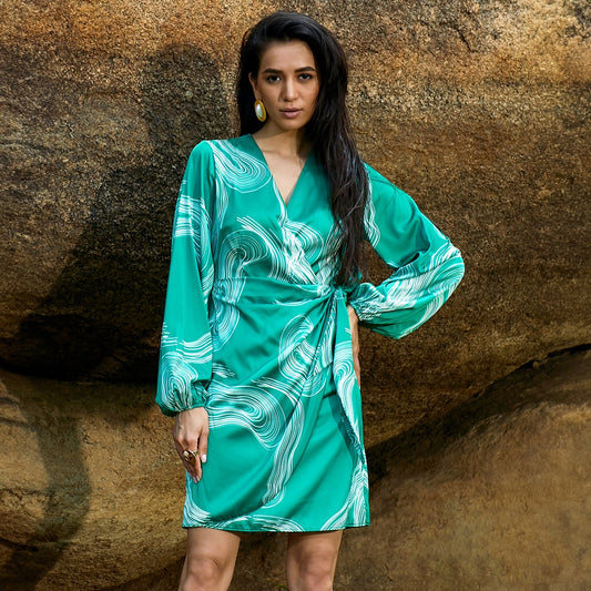 Fluid Wrap Dress