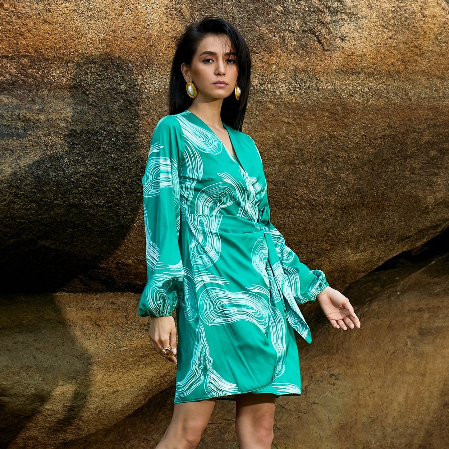 Fluid Wrap Dress