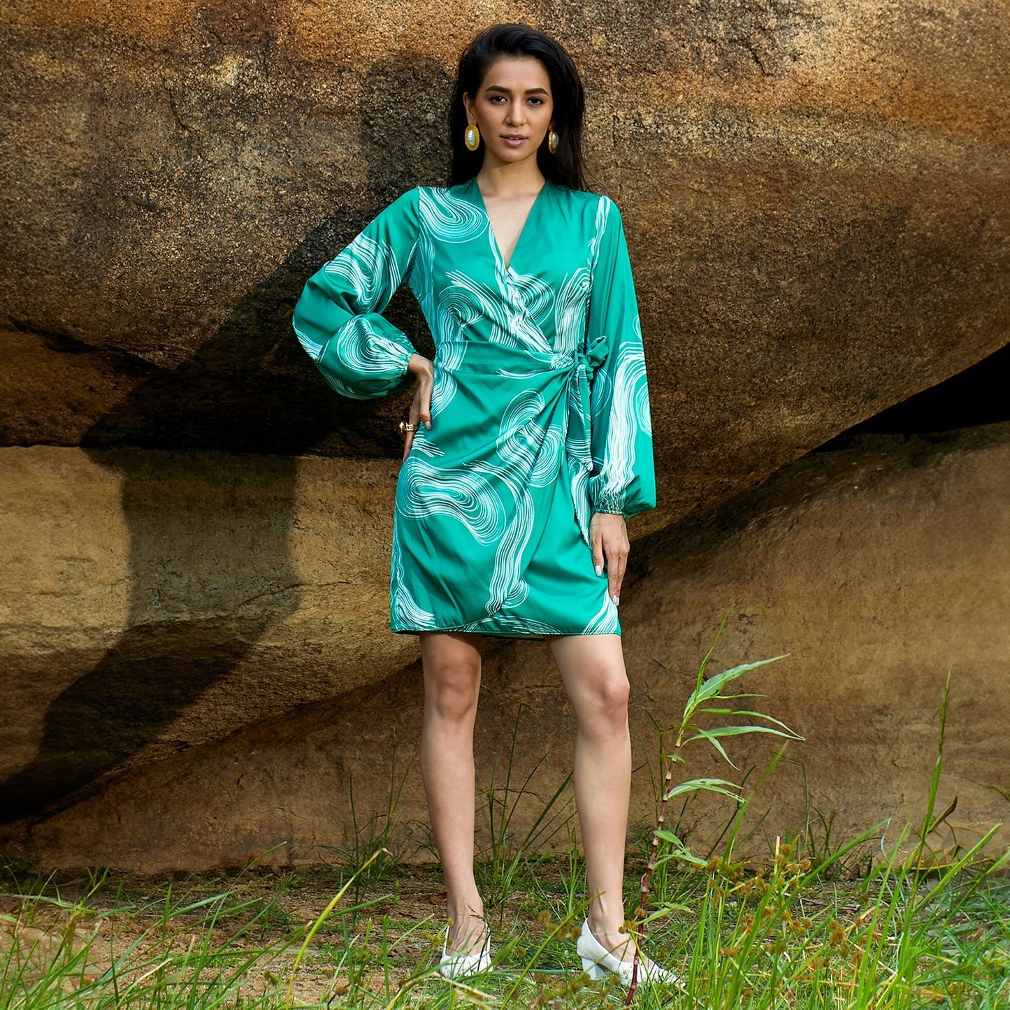 Fluid Wrap Dress