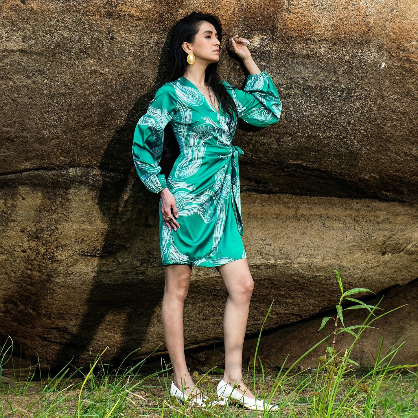 Fluid Wrap Dress