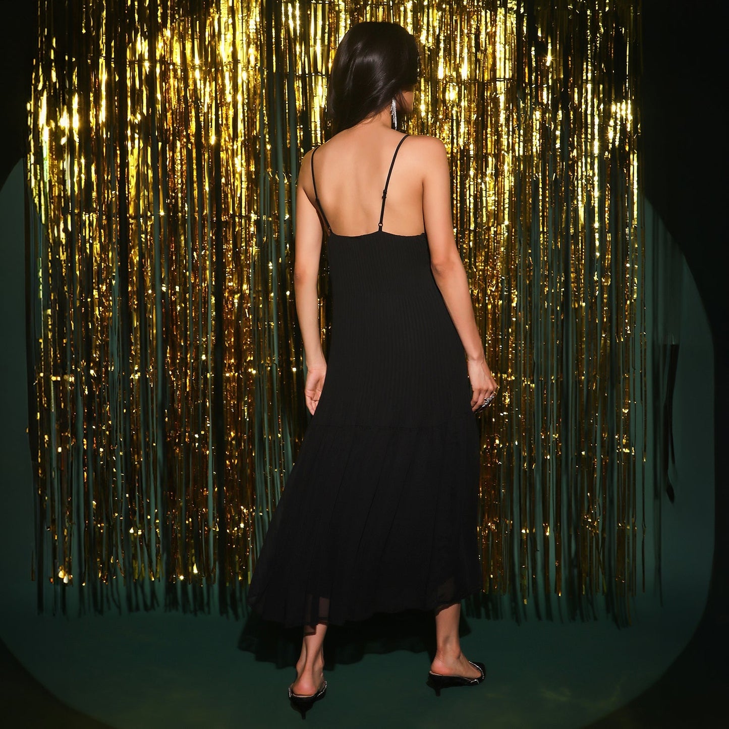Sequin Tiered Dress