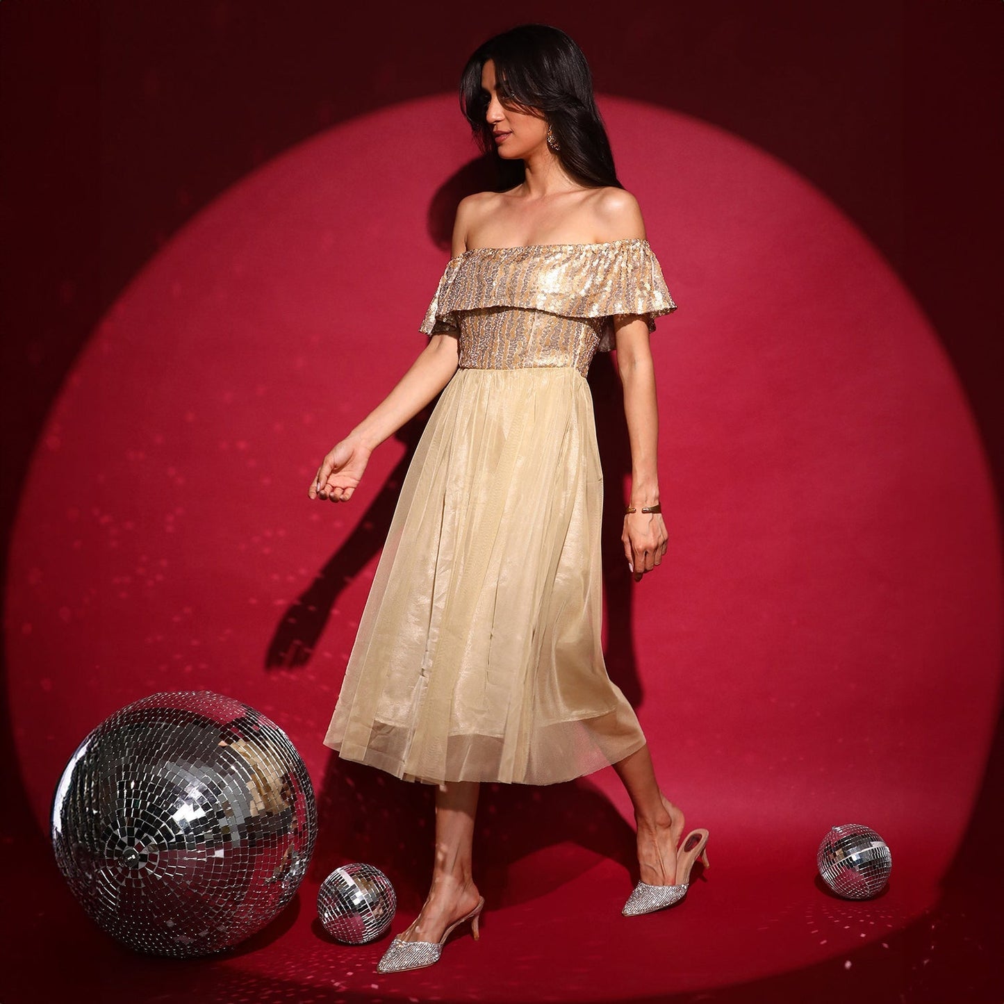 Sequin Block Dress