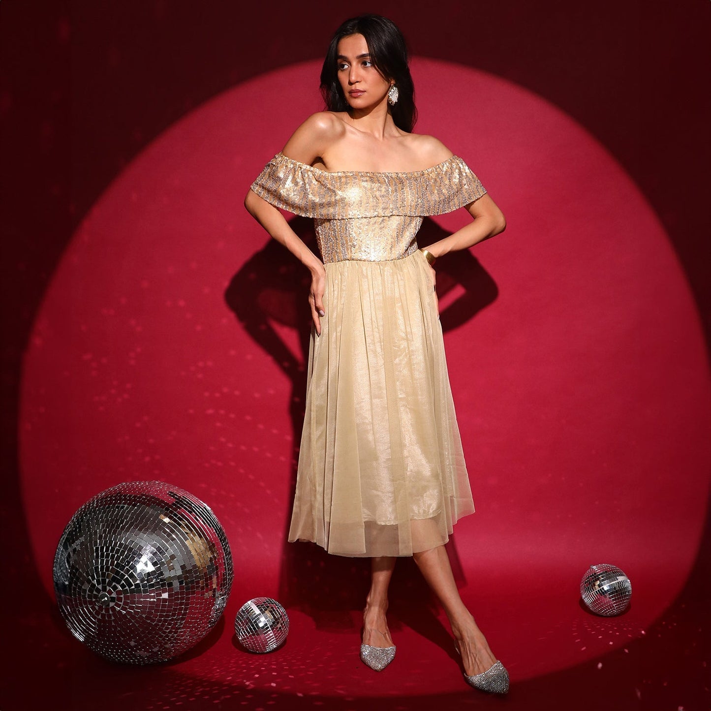Sequin Block Dress