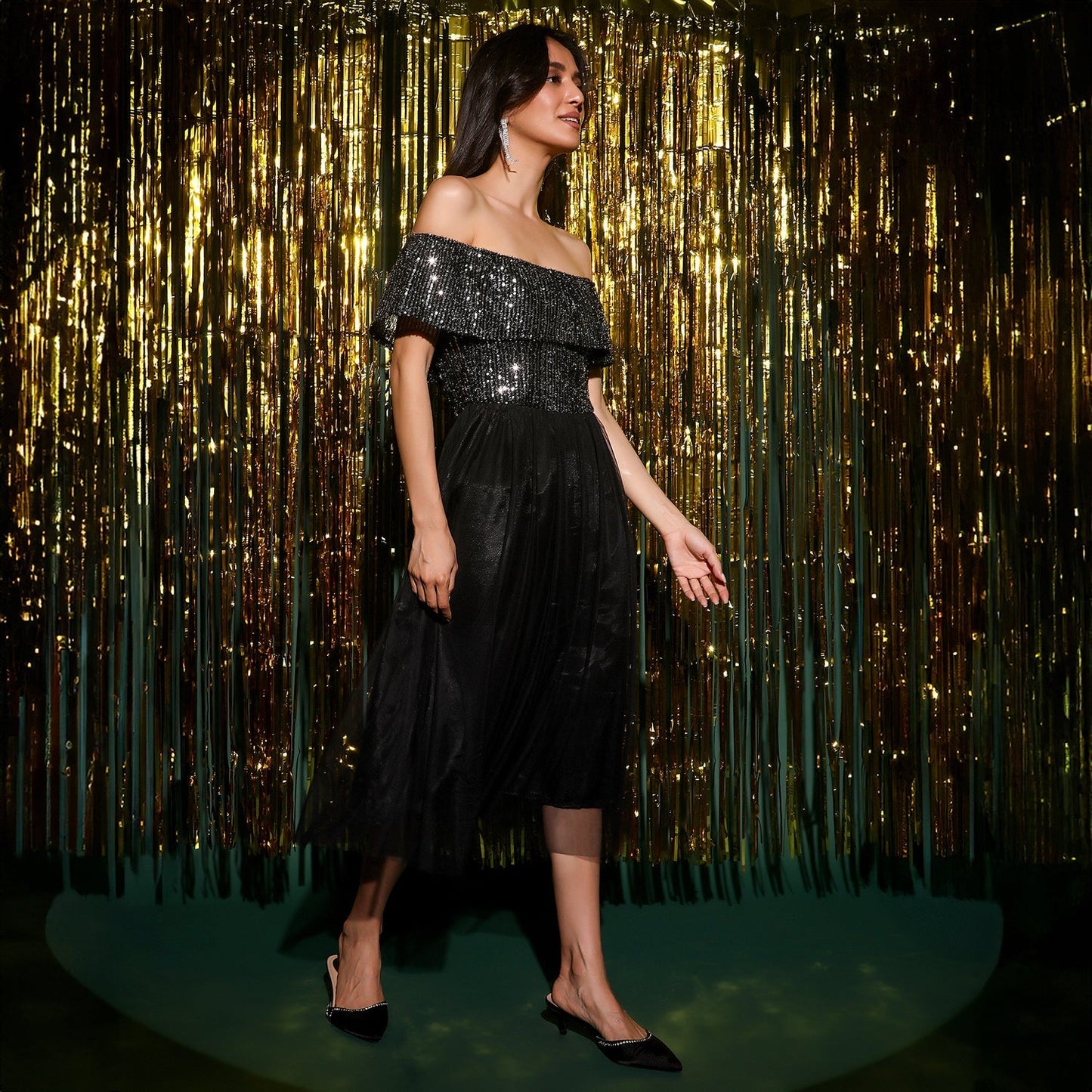 Sequin Block Dress
