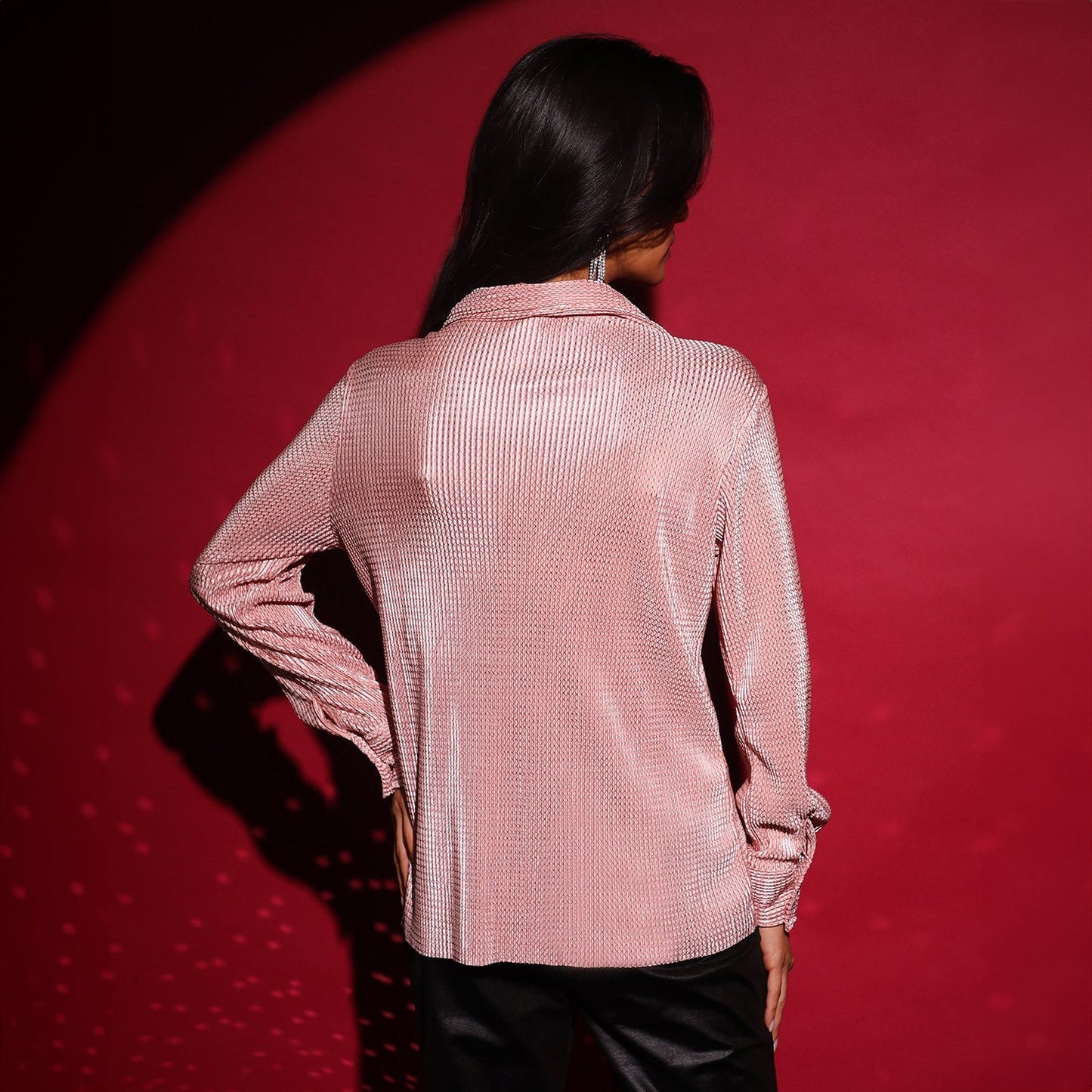 Textured-Pleat Shirt