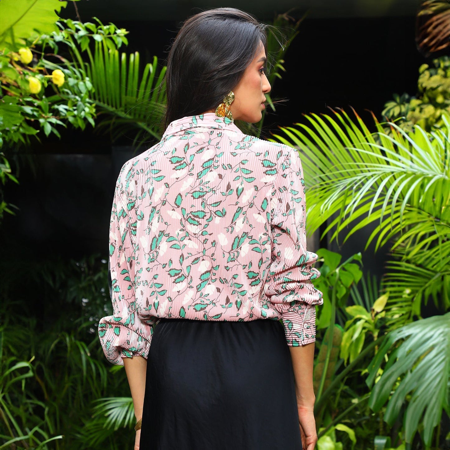 Foliage Pleat Shirt