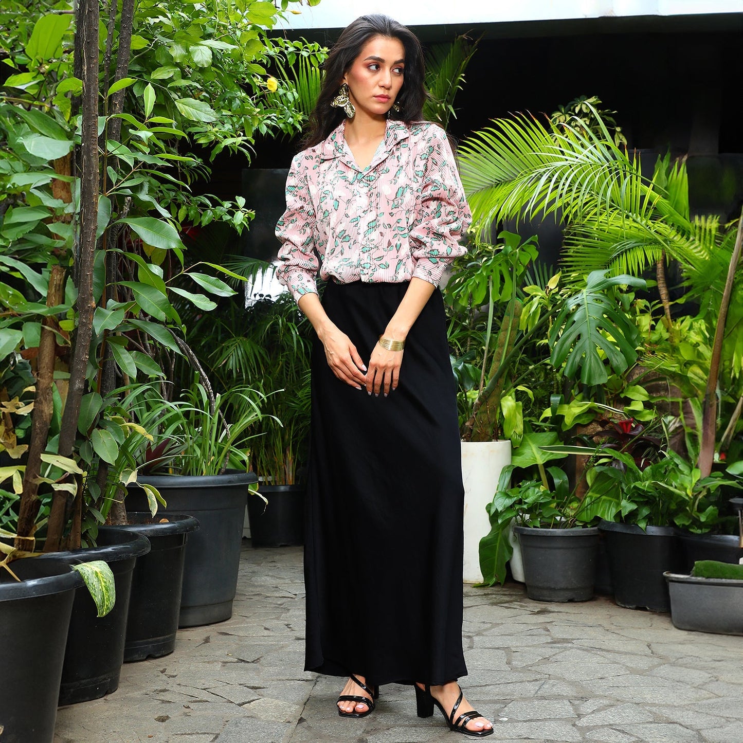 Foliage Pleat Shirt
