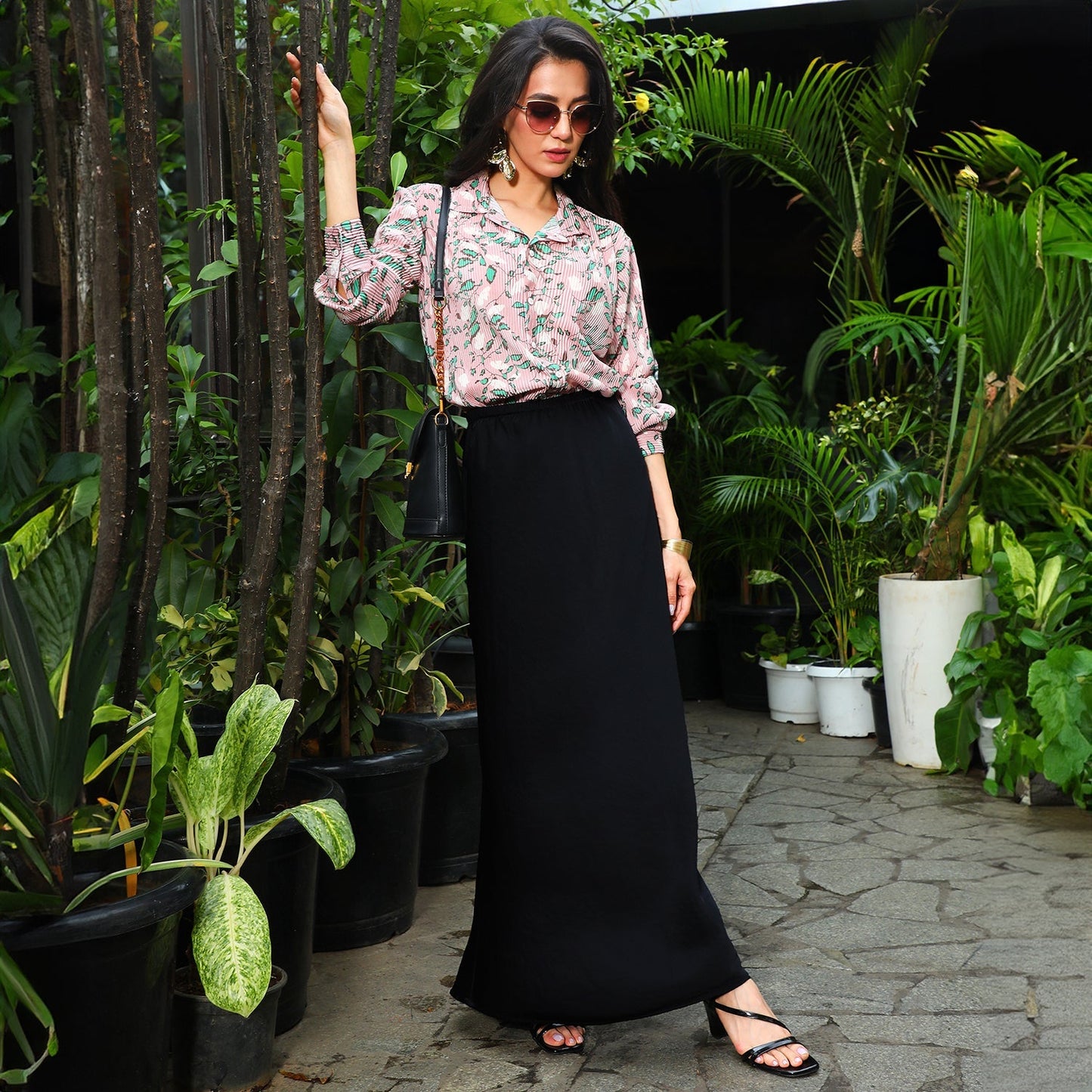 Foliage Pleat Shirt