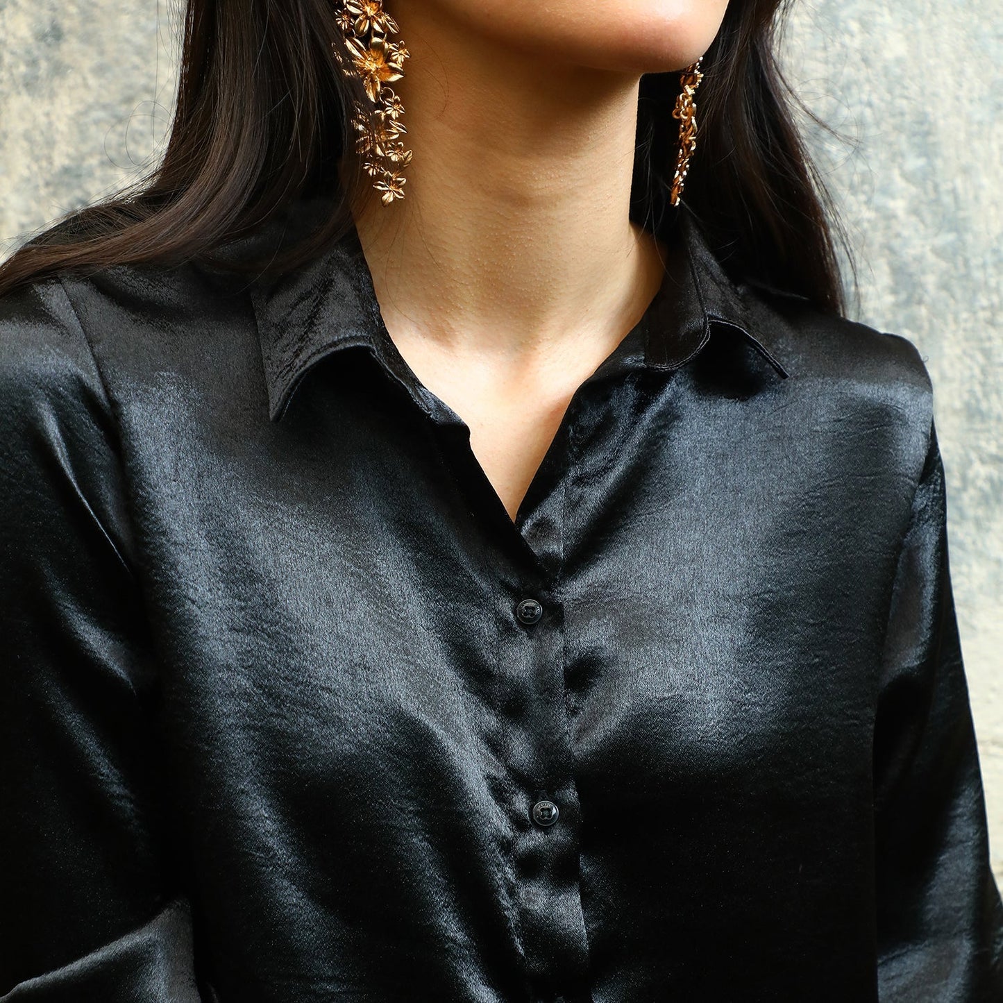 Solid Satin Shirt