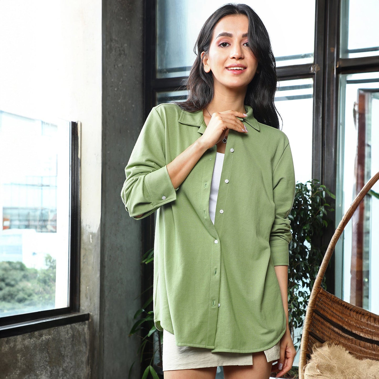 Solid Boxy Shirt