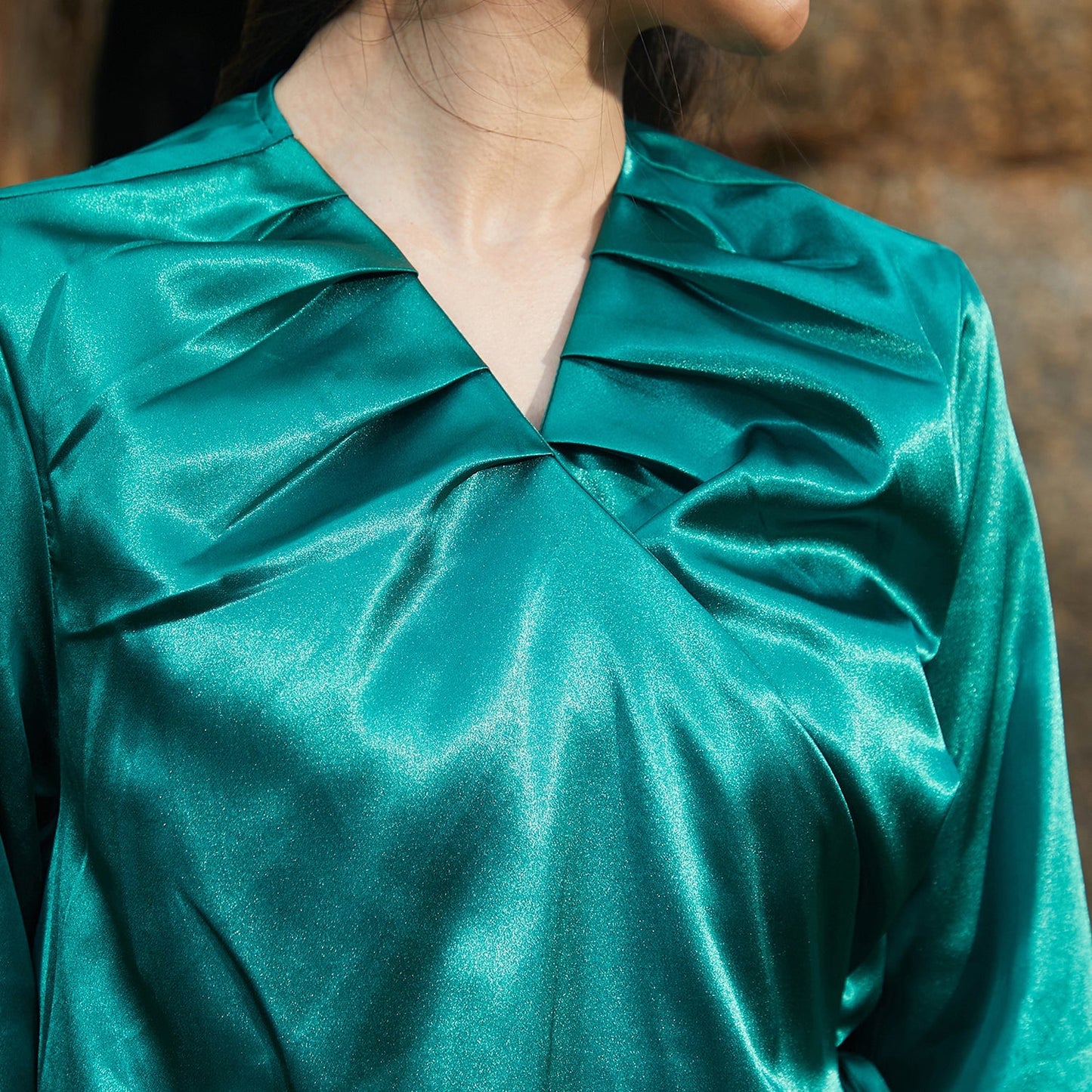 Satin Wrap Top
