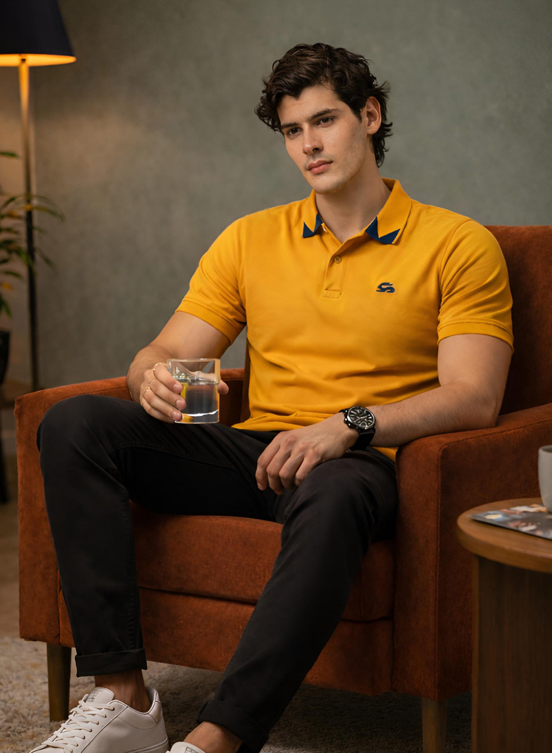 Adro Mustard Polo Tshirt for Men