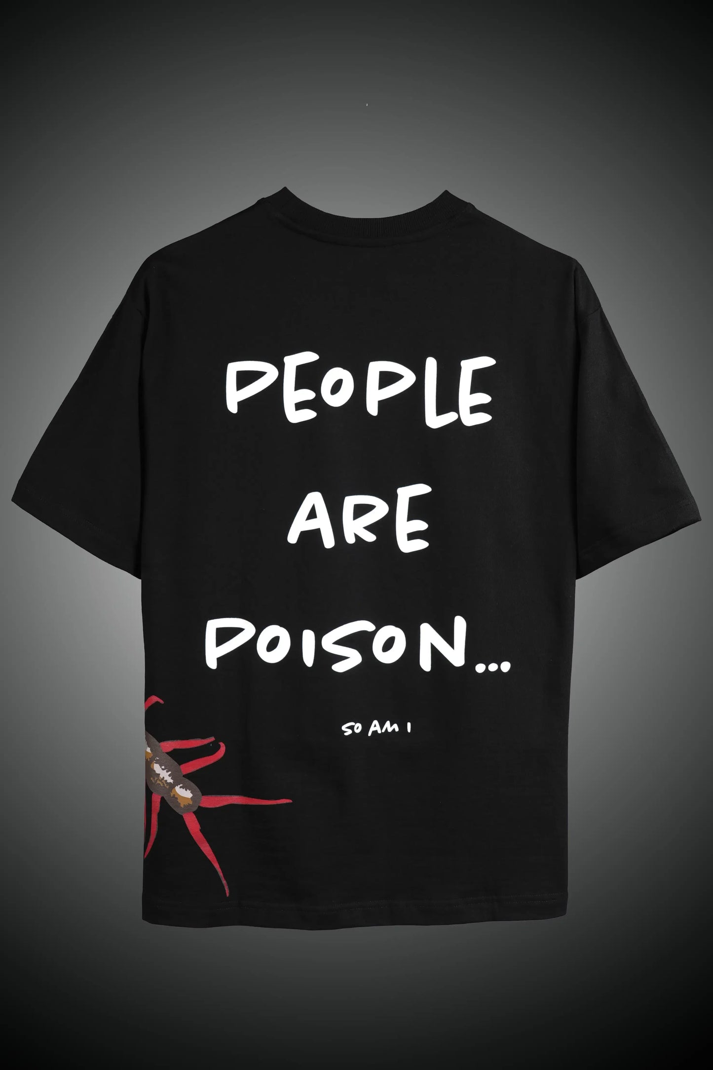 Black Centipede Oversized T-Shirt