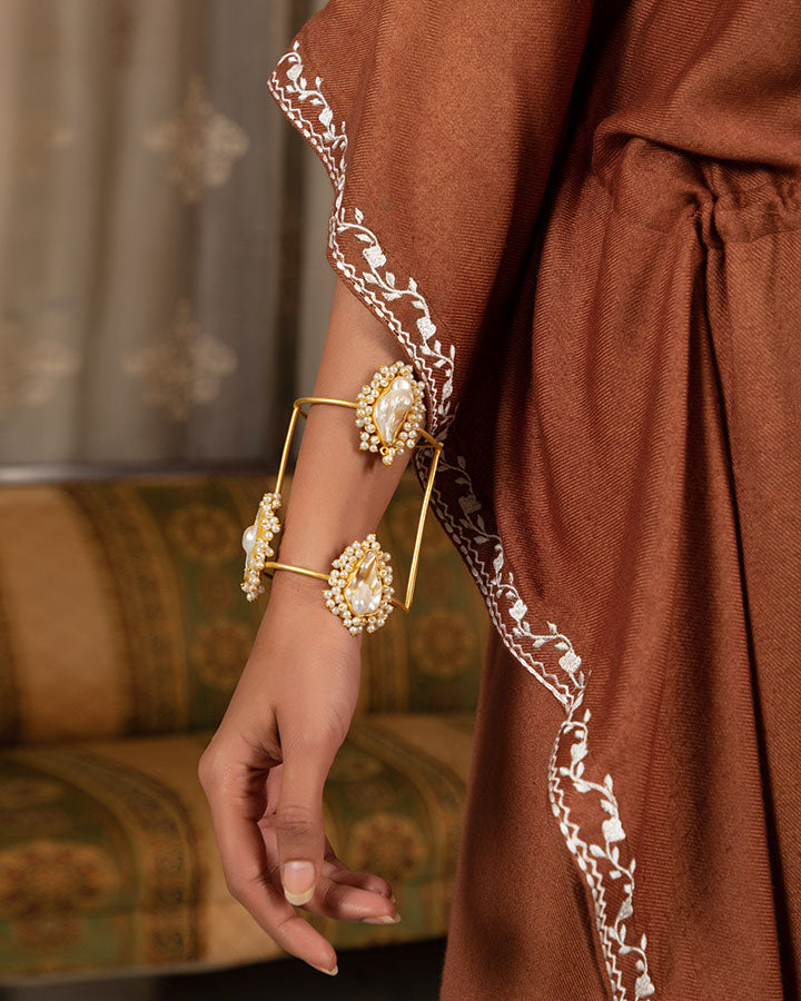 Brown Itrh Kaftan Set