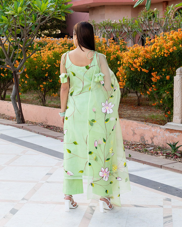Citrus Green Handpaint Suit