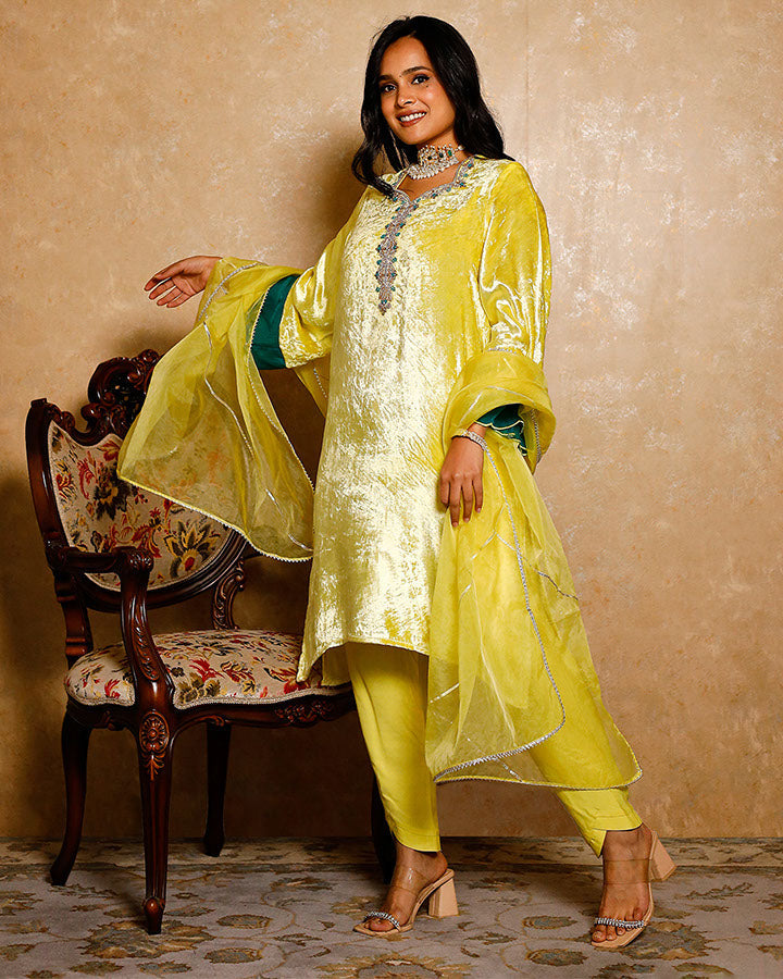 Nihari Velvet Suit Set