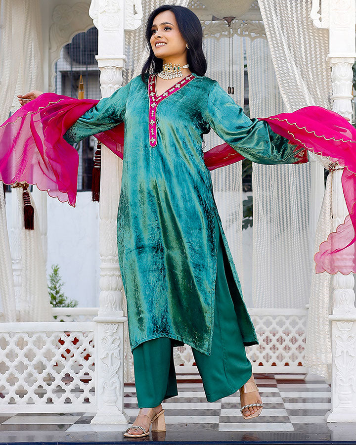 HANIYA GREEN SUIT SET